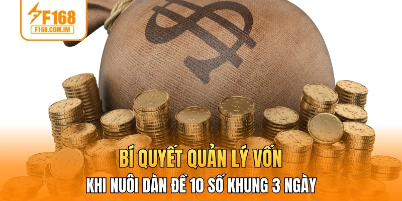 Bí quyết quản lý vốn khi nuôi dàn đề 10 số khung 3 ngày